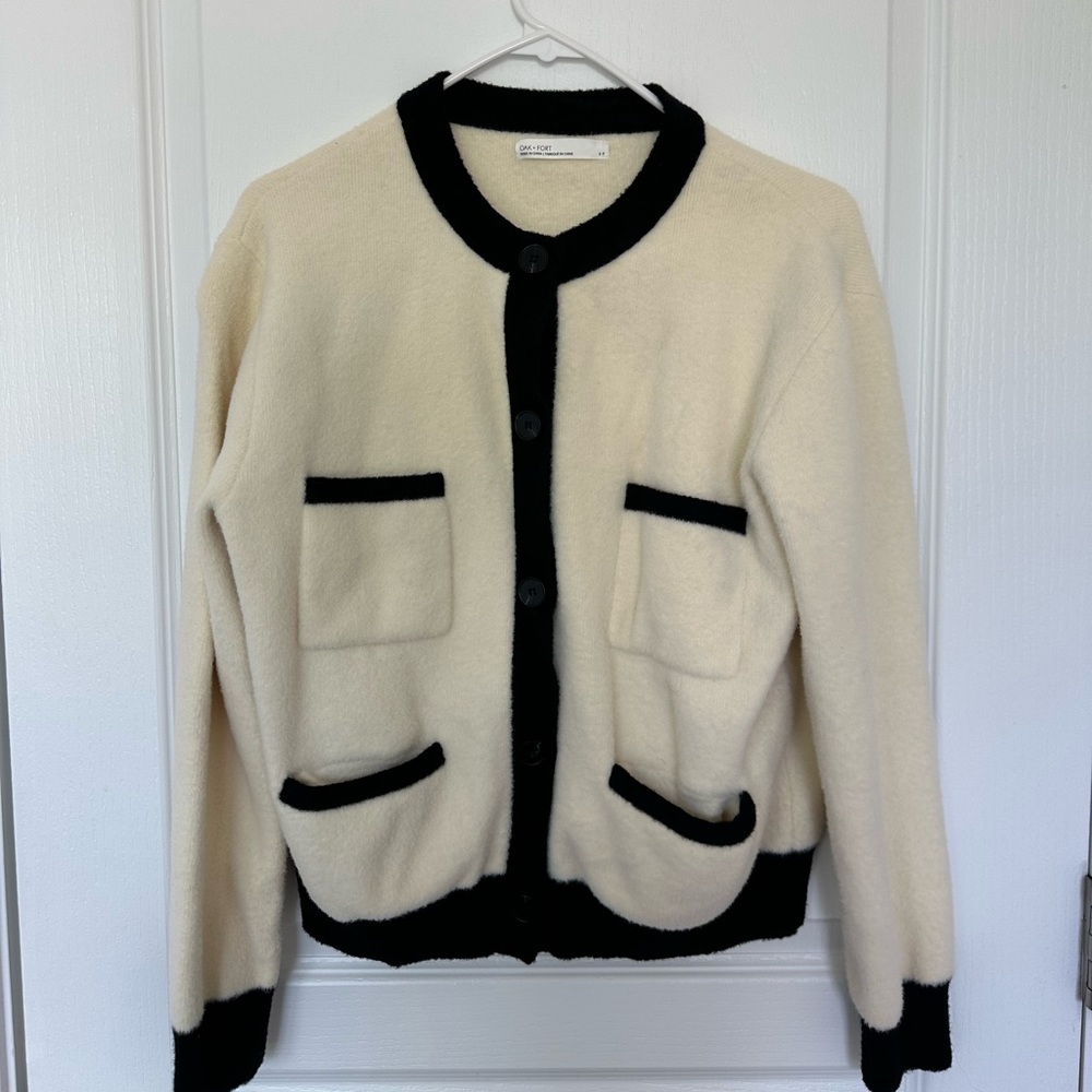 Oak & Fort COLOUR BLOCK CARDIGAN